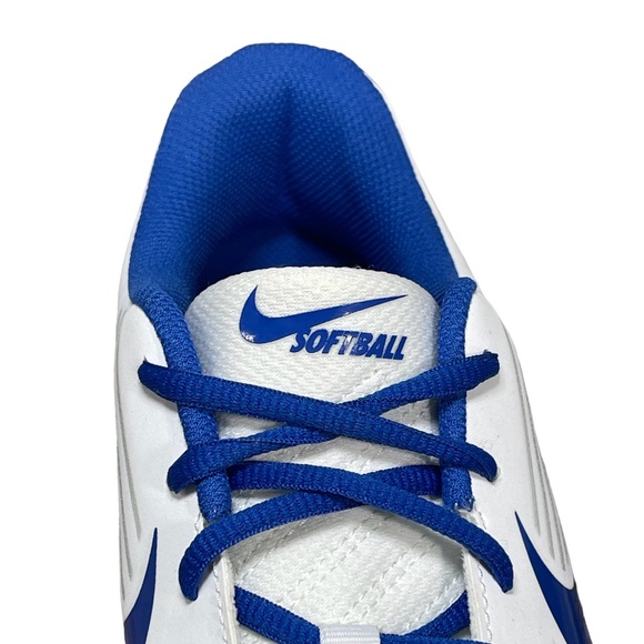 ⚡️SOLD⚡️Nike Softball Cleats Hyperdiamond 3 Keystone Women’s 10.5 Blue White - Picture 6 of 16